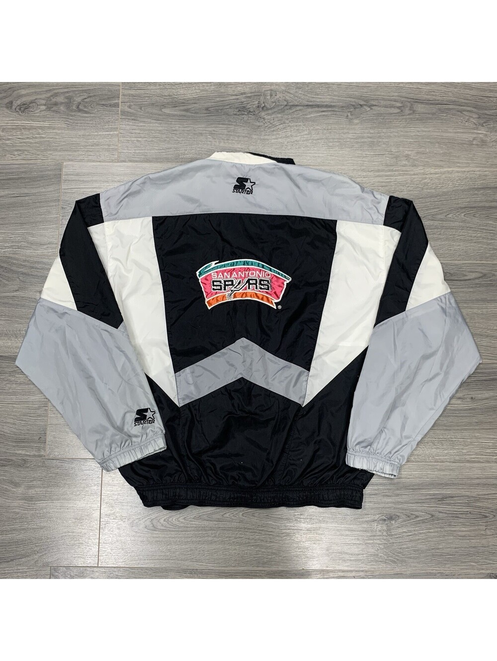 Vintage 1990S Starter San Antonio Spurs Jacket Large Windbreaker Rare Men’s